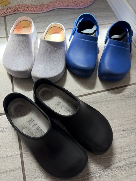 Birkenstock Shoes - Birkenstock Women's Clogs in Black, White & Blue